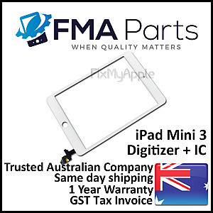 [AM] Glass Touch Screen Digitizer with IC - White for iPad Mini 3